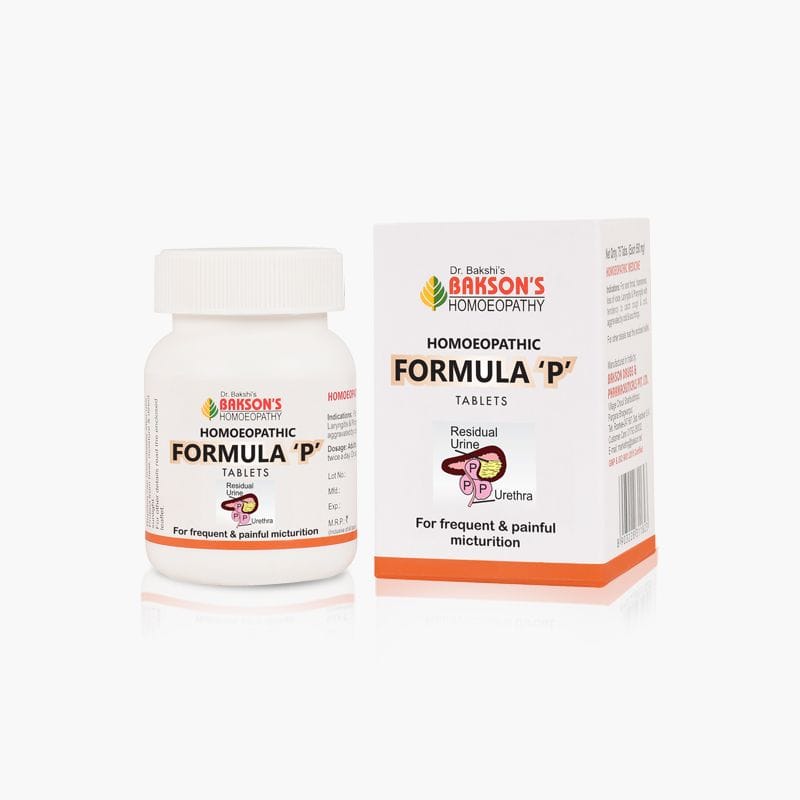 BAKSON HOMOEOPATHIC FORMULA ‘P’ TABLETS