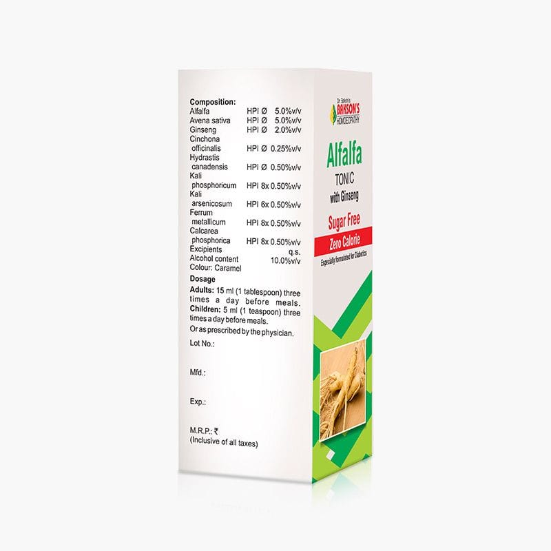 BAKSON ALFALFA TONIC WITH GINSENG (SUGAR FREE)