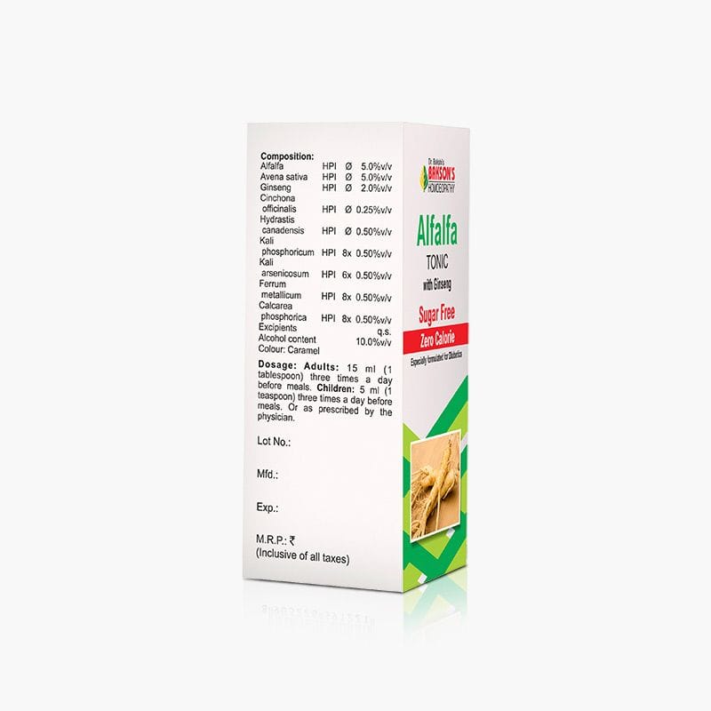 BAKSON ALFALFA TONIC WITH GINSENG (SUGAR FREE)